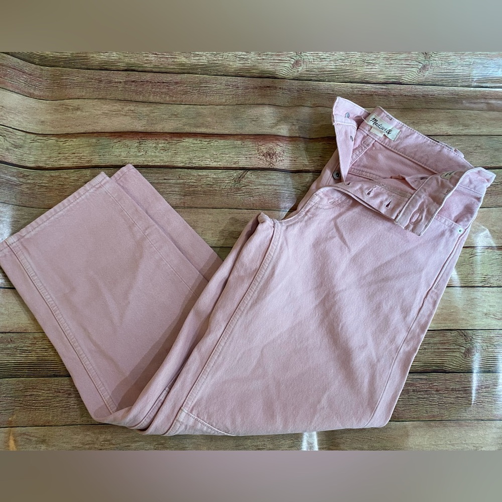 Women’s Madewell Darted Barrel Jeans, Light Pink, size 24, EUC